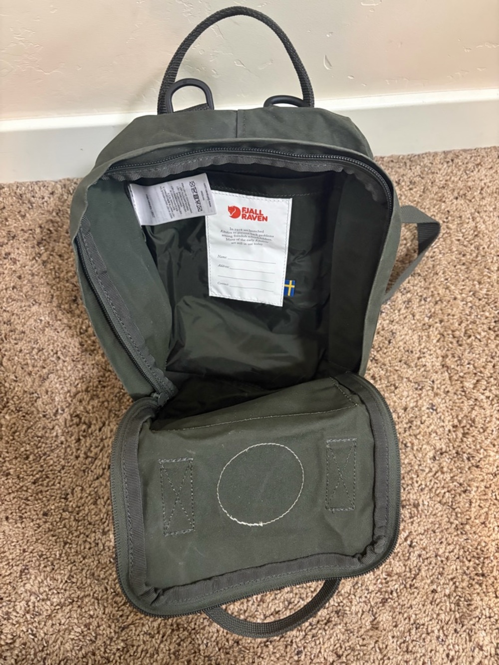 Fjallraven Kanken Mini Backpack - Forest Green - Picture 7 of 9